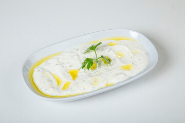 Turkish Appetizers on wooden background