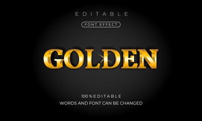 Golden font effect. Creative font effect vector design