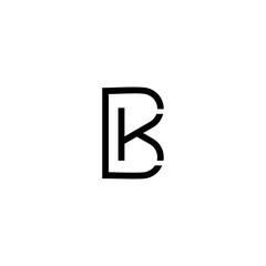 BK KB Initial logo template vector