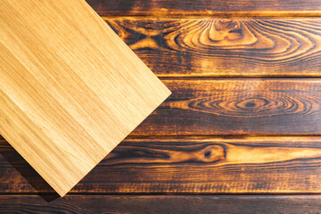 cutting Board on a wooden background top view