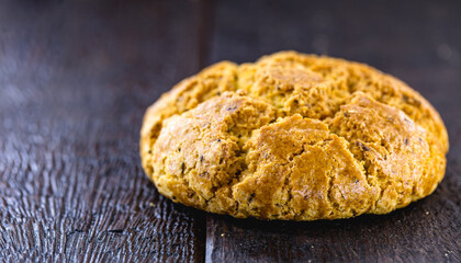 homemade mini bread called broa or broinha, made in brazil with corn or fuba.