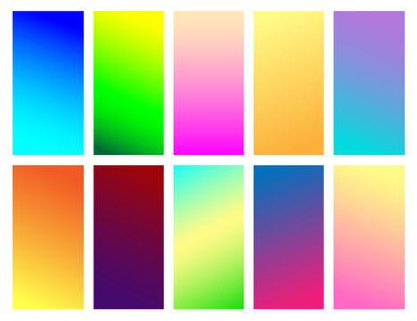 Set of color gradient backgrounds
