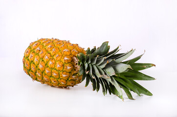 Fresh pineapple on white background 