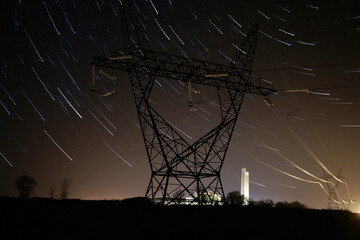Power Plant Star Trails