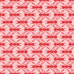 Big ant in a line seamless repeat pattern background