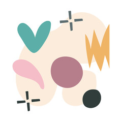 contemporary art work flat style icon