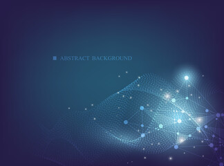 vector wallpaper abstract curve dot smooth line. 
