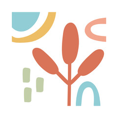 contemporary art work hand draw style icon