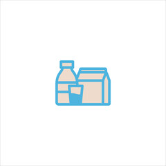milk icon flat vector logo design trendy