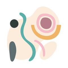 contemporary art work flat style icon