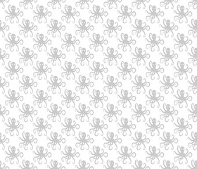 Simple octopus pattern seamless repeat background