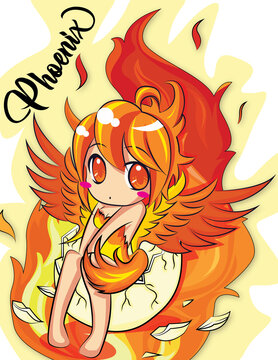 cute girl dressed as Phoenix