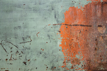 Rusty metal or iron texture background with flaking paint