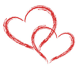 Heart shape vector, sketch illustration can be used for design of valentine, wedding, love theme romantic