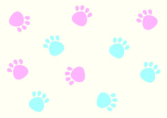 animal paw vector icon. with colorful pastel simple flat vector illustration for web site or mobile app