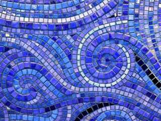abstract background with blue mosaic