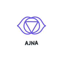 chakra doodle icon, vector color illustration