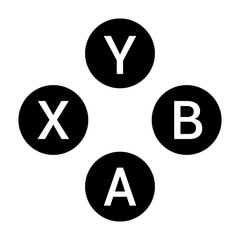 Game controller buttons flat vector icon for video gaming apps, websites and games © martialred