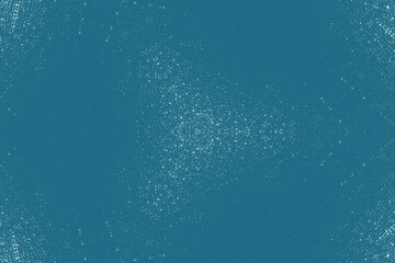 Abstract blue background with wet covered with drops of water glass texture.