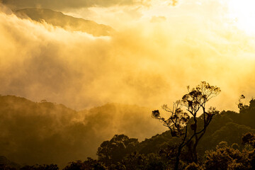 sunset in the mountains