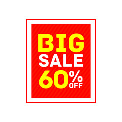 60% offer big sale discount tag sticker banner vector eps