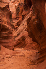 Red Sandstone Wall in Owl Canyon Vertical
