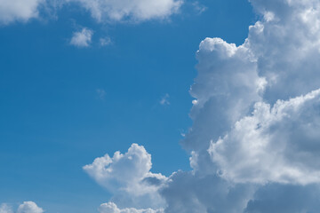 Fototapeta na wymiar blue sky with clouds background, summer time, beautiful sky 