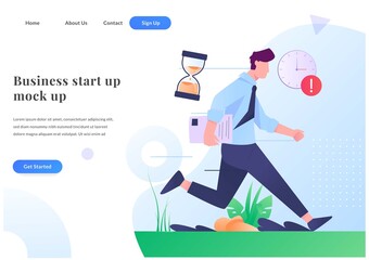 business web landing page late to work