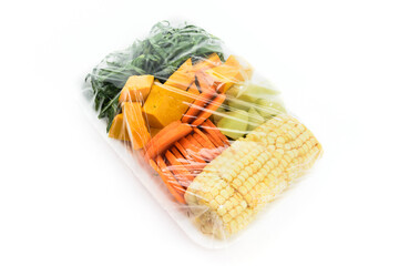 Kit sopa embalado, verduras e legumes orgânicos cortados para preparar sopa. Milho, cenoura,...