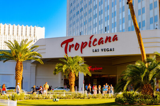 LAS VEGAS, USA - SEPTEMBER 21, 2017: Tropicana hotel of Las Vegas, U.S. state of Nevada