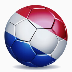 Fototapeta premium Netherlands flag on soccer ball