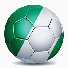 Nigeria flag on soccer ball
