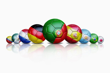 Flags on soccer balls