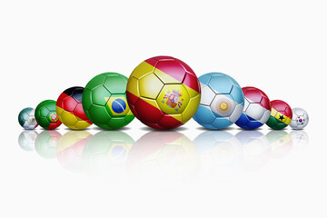 Flags on soccer balls