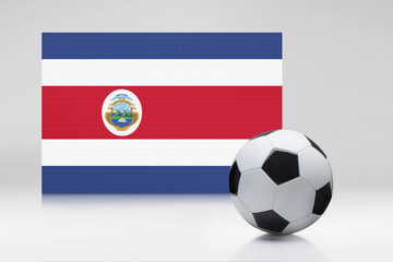 Costa Rica flag with a soccer ball