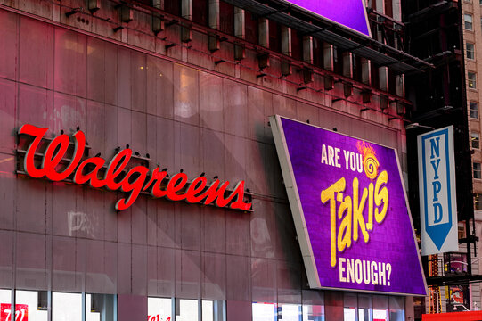 NEW YORK, USA - SEP 16, 2017: Walgreens, Manhattan, New York City, United States of America
