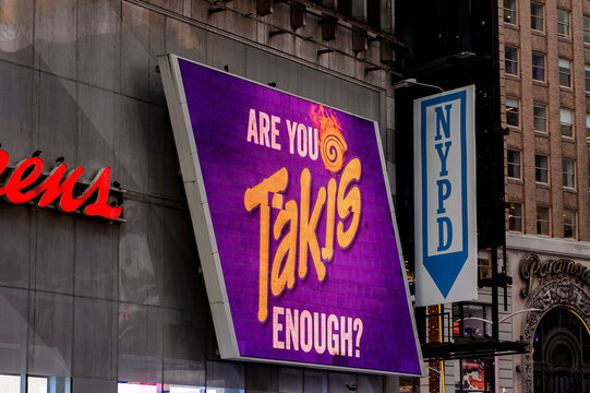 NEW YORK, USA - SEP 16, 2017: Takis, Manhattan, New York City, United States of America