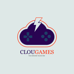 vector illustration of a cloud gaming concept