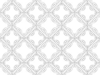 Seamless pattern design with floral background elements, beautiful ornaments, black, white, orange, pink, red, green, yellow, blue, gray, purple