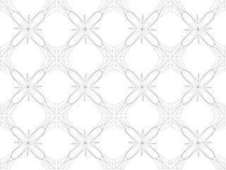 Fototapeta premium Seamless pattern design with floral background elements, beautiful ornaments, black, white, orange, pink, red, green, yellow, blue, gray, purple