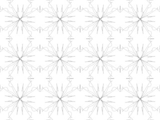 Seamless pattern design with floral background elements, beautiful ornaments, black, white, orange, pink, red, green, yellow, blue, gray, purple