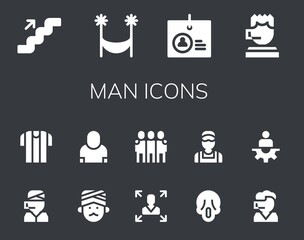 Modern Simple Set of man Vector filled Icons