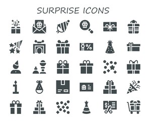 surprise icon set