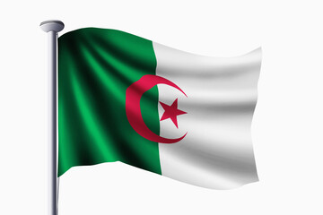 Algeria flag waving