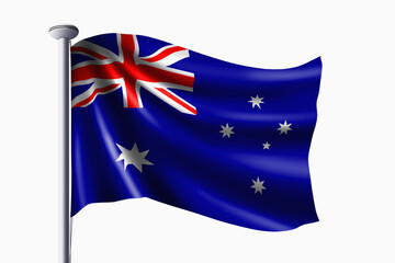 Australia flag waving