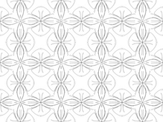 Seamless pattern design with floral background elements, beautiful ornaments, black, white, orange, pink, red, green, yellow, blue, gray, purple
