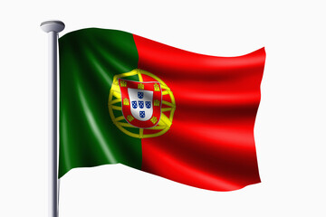 Portugal flag waving