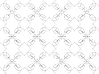 Fototapeta premium Seamless pattern design with floral background elements, beautiful ornaments, black, white, orange, pink, red, green, yellow, blue, gray, purple