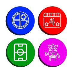 american simple icons set