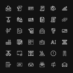 Editable 36 letter icons for web and mobile